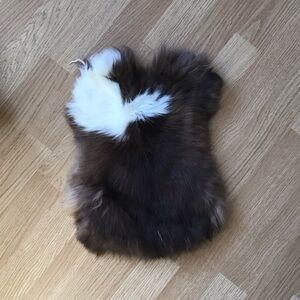 Brown and White rabbit pelt
